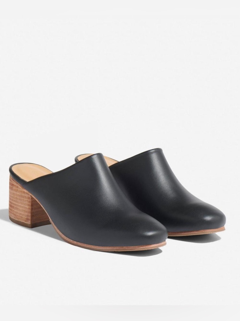Nisolo Black All Day Heeled Mule Clogs 6